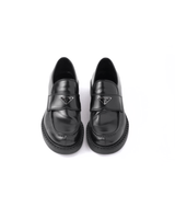 MOCASSINO CHOCOLATE IN PELLE SPAZZOLATA NERA