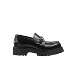 MOCASSINO A CARRARMATO CON MORSETTO RETRO LOGO ACE COLORE NERO IN PELLE