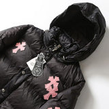 CHRM HRTS Jacket Puffer Black Cross CH080