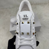 VLTN Sneaker Rockstud White Gold