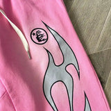 HLSTR Flame Sweatpants Pink/Silver