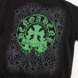 CHRM HRTS Sweatshirt Neon Green Crosses Black CH009