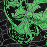 CHRM HRTS Sweatshirt Neon Green Crosses Black CH009