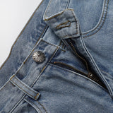 CHRM HRTS Shorts Black Cross Denim