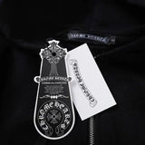 CHRM HRTS Hoodie Black Red Embroidered CH081