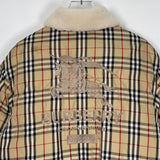 BRBRY X SPRM Jacket Plaid Shearling Collar