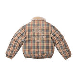 BRBRY X SPRM Jacket Plaid Shearling Collar