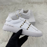 VLTN Sneaker Rockstud White Gold
