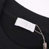 CD Sweatshirt Black Oversized Logo Crewneck DO054