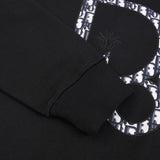 CD Sweatshirt Black Oversized Logo Crewneck DO054