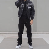 SPRM Jacket NY Varsity Bomber Black