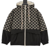 GG Jacket Monogram Hooded Black