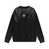 CHRM HRTS Sweatshirt Rhinestone Graphic CH048