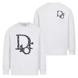 CD Sweatshirt Black Oversized Logo Crewneck DO054