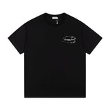CD T-shirt Black Distressed Logo Couture