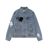 CHRM HRTS Denim Jacket Cross Design CH068