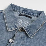 CHRM HRTS Denim Jacket Cross Design CH068